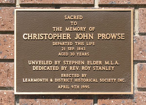 Prowse plaque